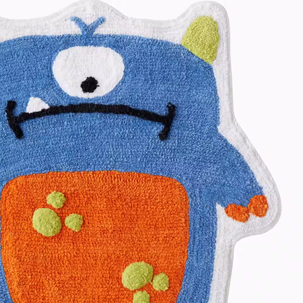 None Multi 27 in. x 27 in. Polyester Monsters Bath Rug