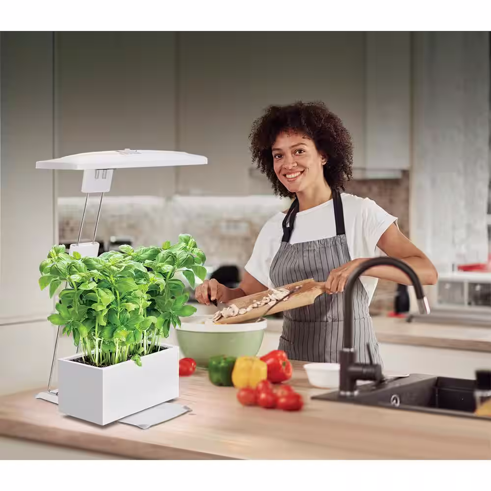 ETi GrowElite Tabletop LED Plant Grow Light Indoor Gardening Full Spectrum Herbs Flowers Small Plants Soft White (4-Pack)