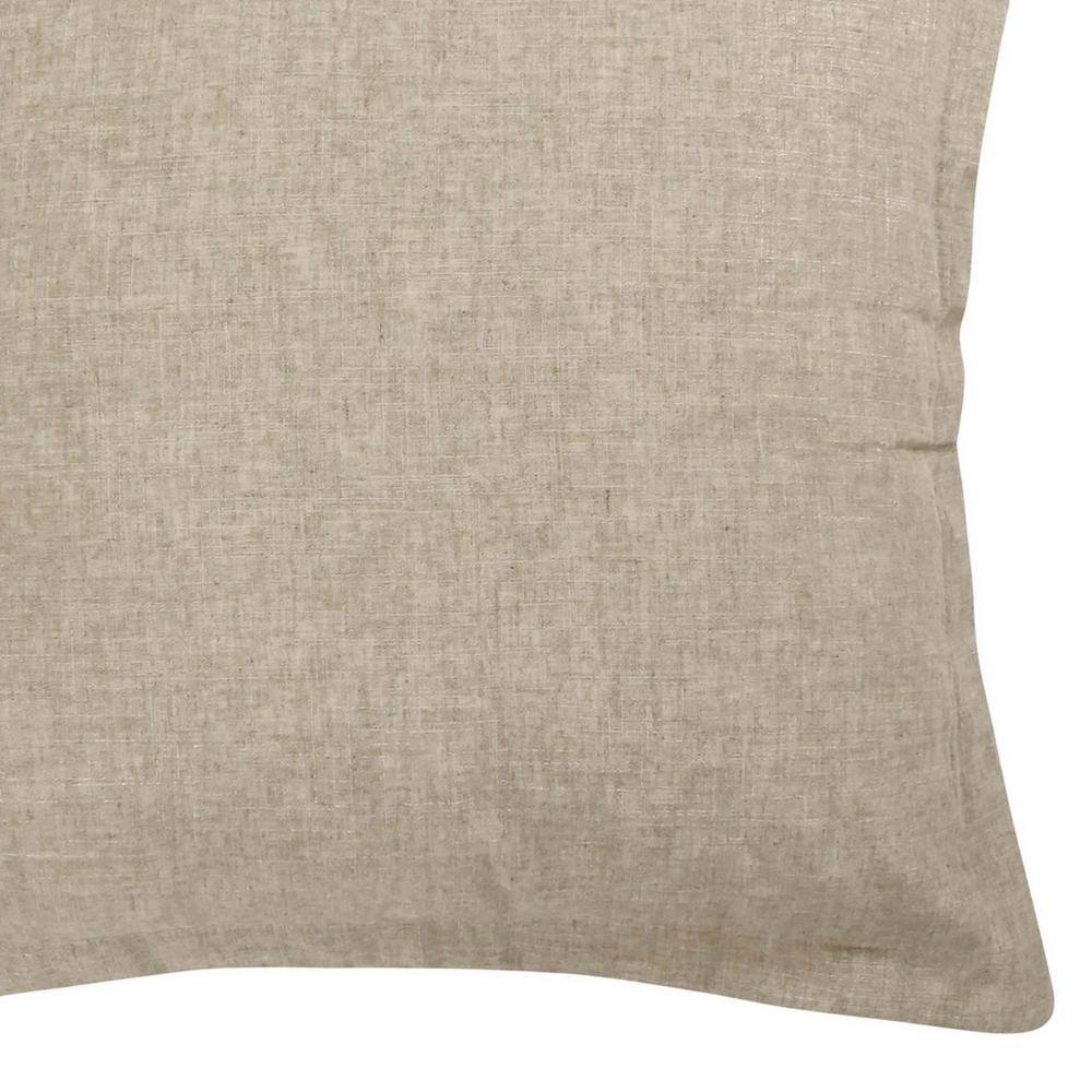 None Linen-Style Natural Tan Linen/Cotton Euro Sham
