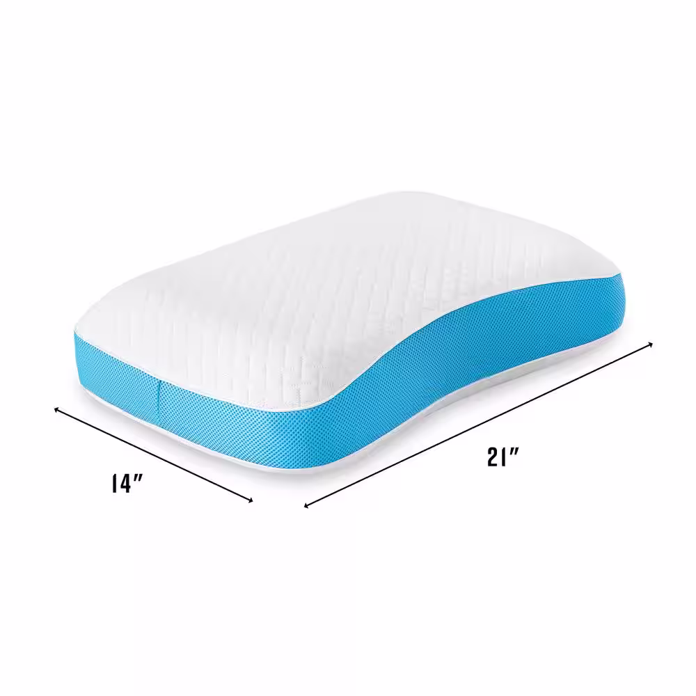 None Side and Back Sleeper Gel-Infused Memory Foam Standard Bed Pillow