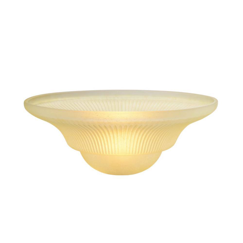 None 6-1/2 in. H x 16 in. Dia/Amber Glass Shade For Torchiere Lamp, Swag Lamp and Pendant