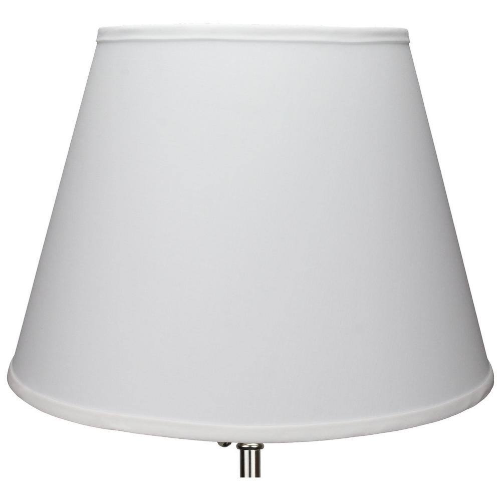 FenchelShades.com 11 in. Top Diameter x 18 in. Bottom Diameter x 13 in. Slant Linen White Empire Lamp Shade