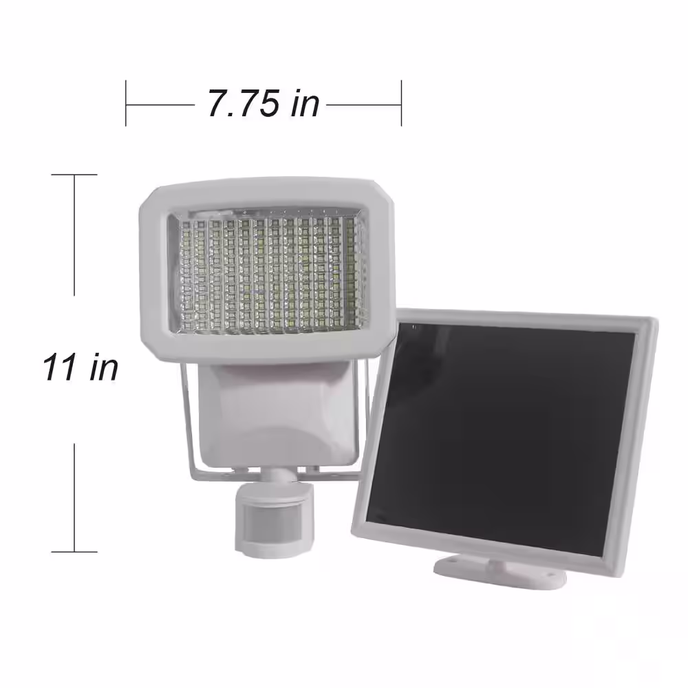 NATURE POWER Outdoor 144-LED Solar Powered Motion Activated Security Light in White