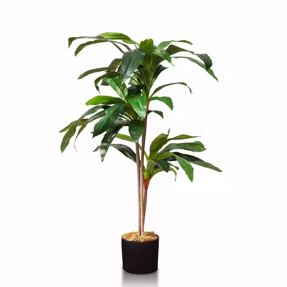 None 45 in. Faux Dracaena Plants Indoor Floor Plants for Living Room Decor