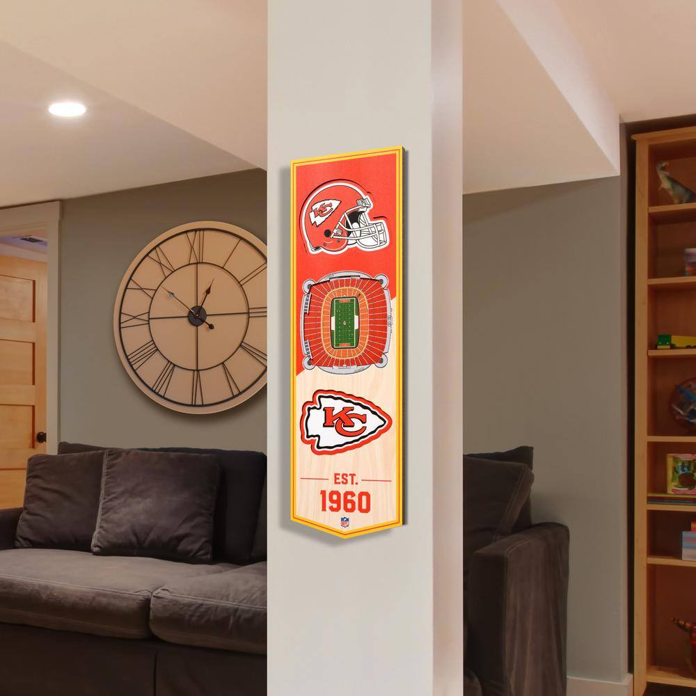 YouTheFan NFL Kansas City Chiefs 6 in. x 19 in. 3D Stadium Banner-Arrowhead Stadium