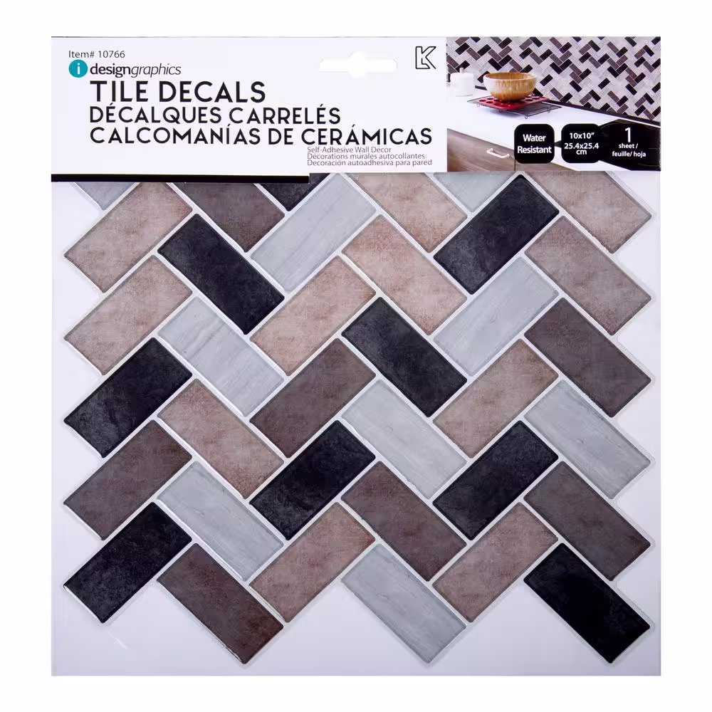 None Peel and Stick Wall Tiles for Kitchen Backsplash Bathroom and Living Room