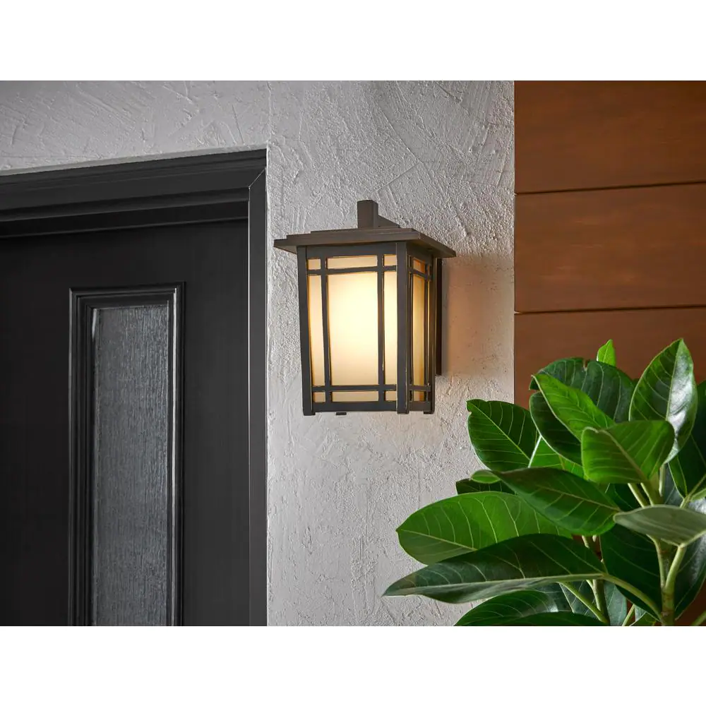 Home Decorators Collection Port Oxford 1-Light Oil Rubbed Chestnut Outdoor Wall Lantern Sconce