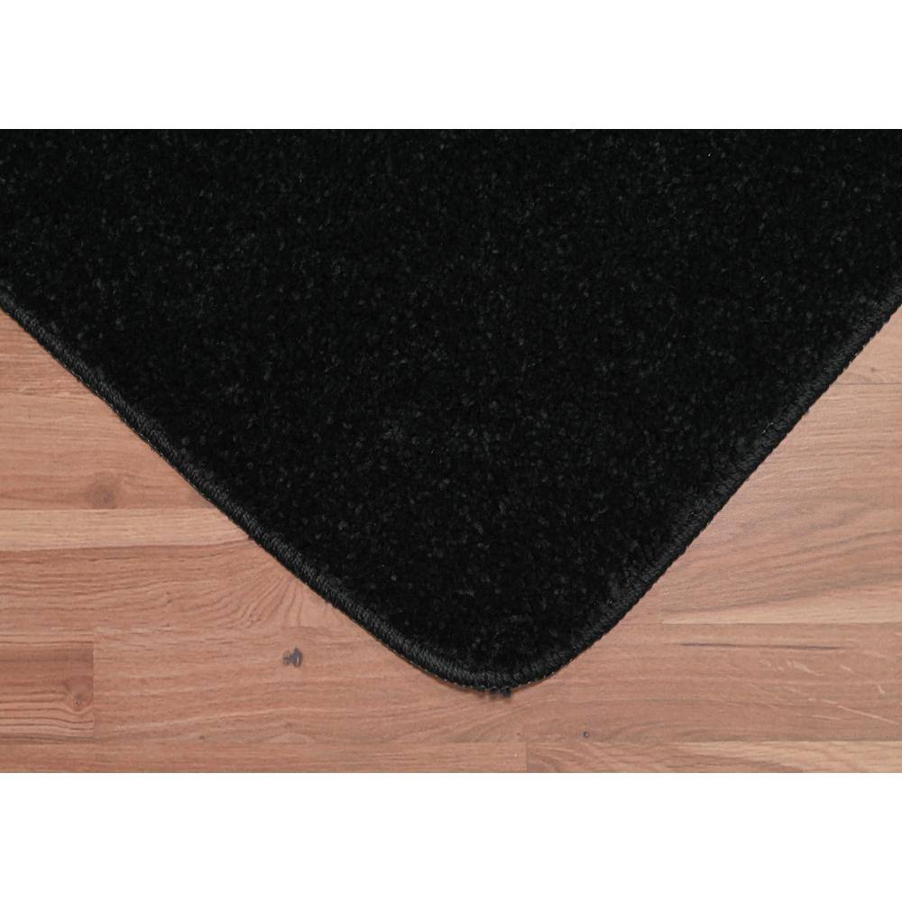 Garland Rug Gramercy Black 17 in. x 24 in. Solid Polypropylene Bath Mat