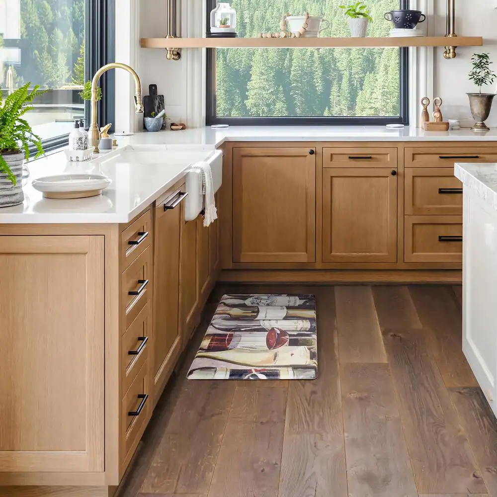 StyleWell Cook N Comfort Wine 19.7 in. x 31.5 in. Anti Fatigue Kitchen Mat