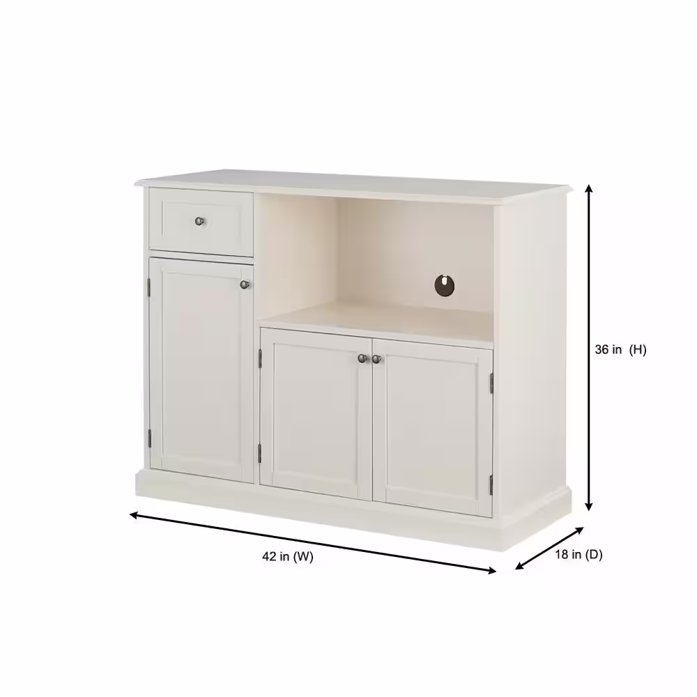 StyleWell Ivory Wood Transitional Kitchen Pantry (46 in. W x 36 in. H)