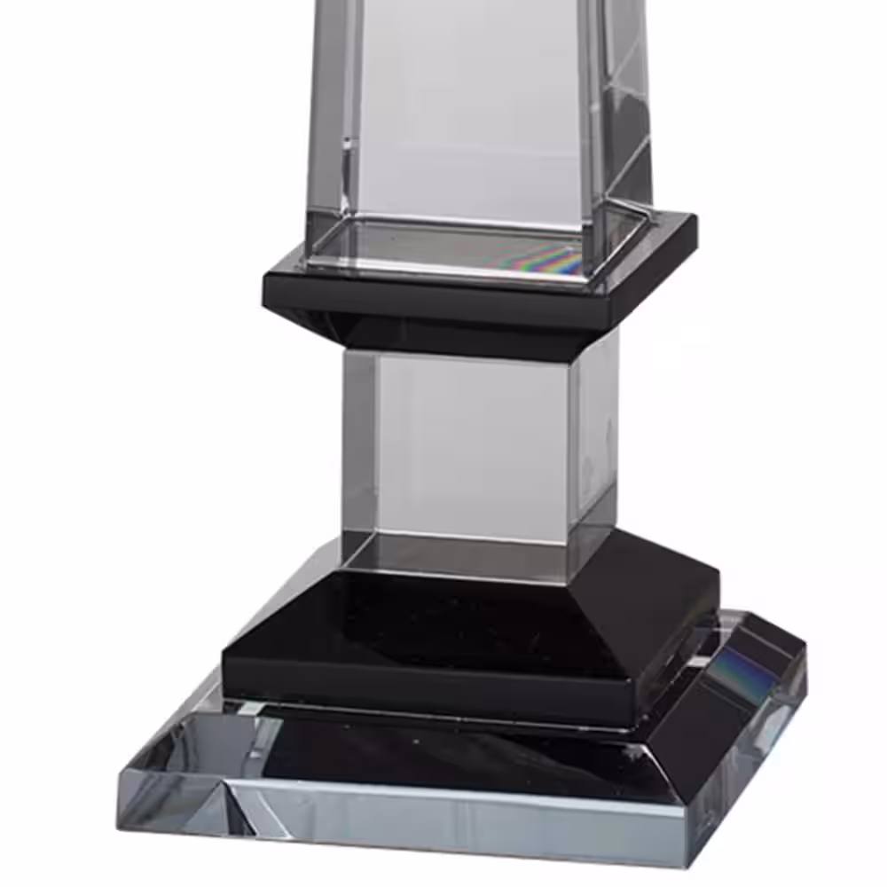 A & B Home Large 20 in. Crystal Obelisk Clear