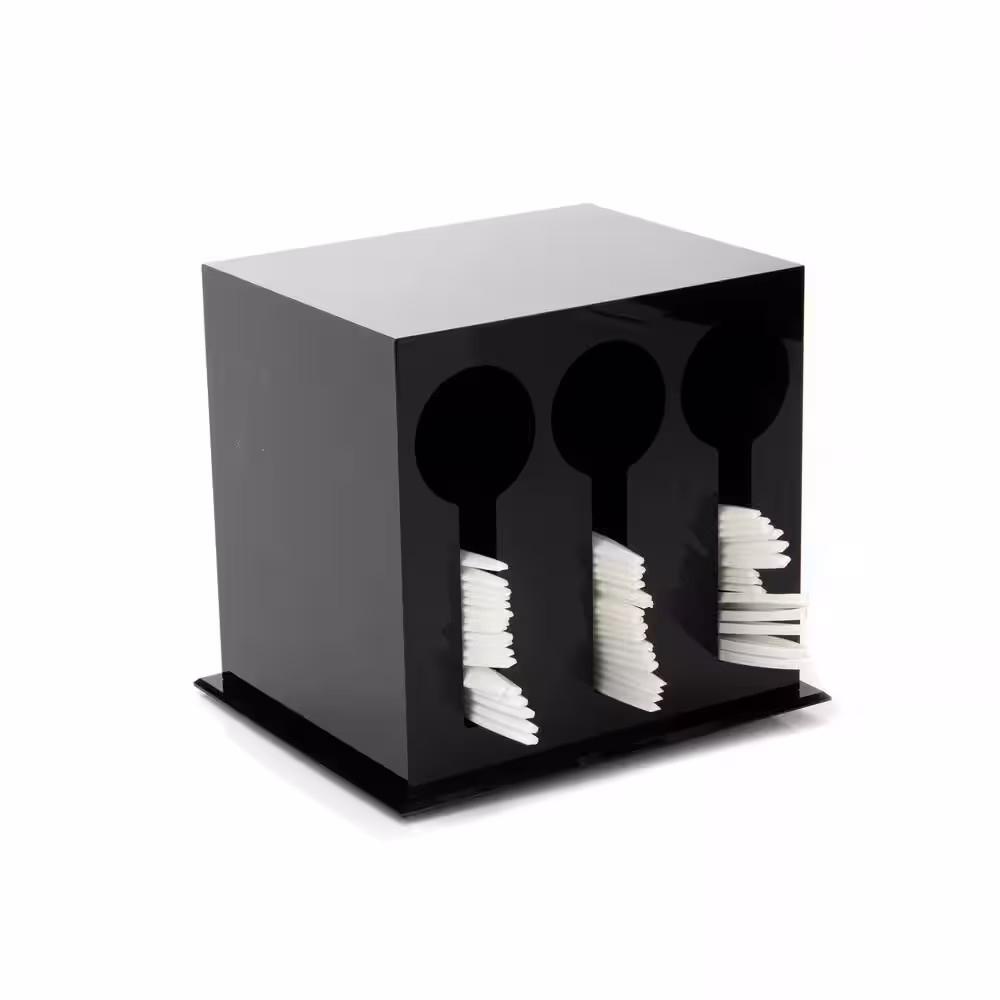 Mind Reader Plastic 3 Compartment Utensil Holders in Black