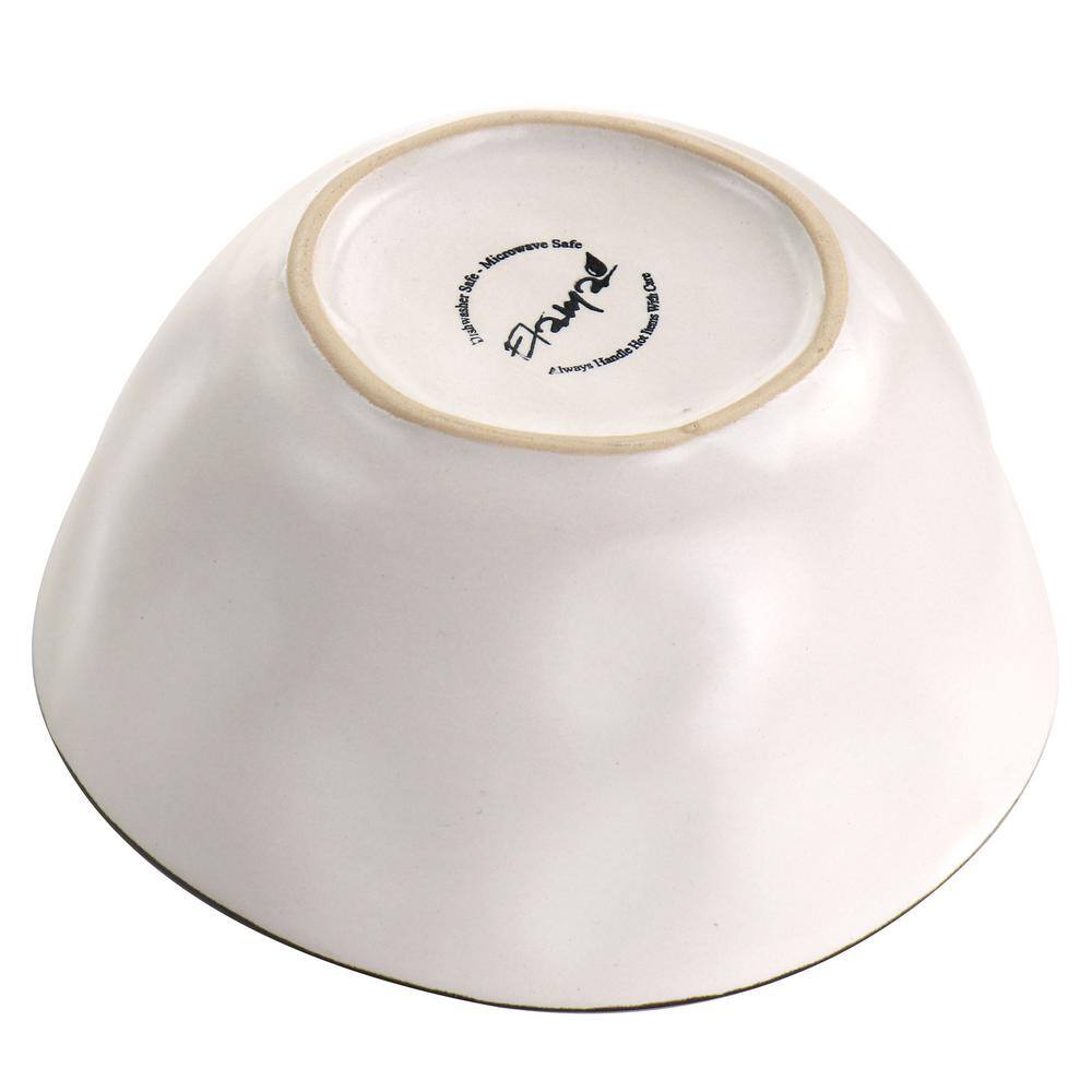 Elama Roman 16-Piece Stoneware Dinnerware Set in Assorted Matte with Gold Rim