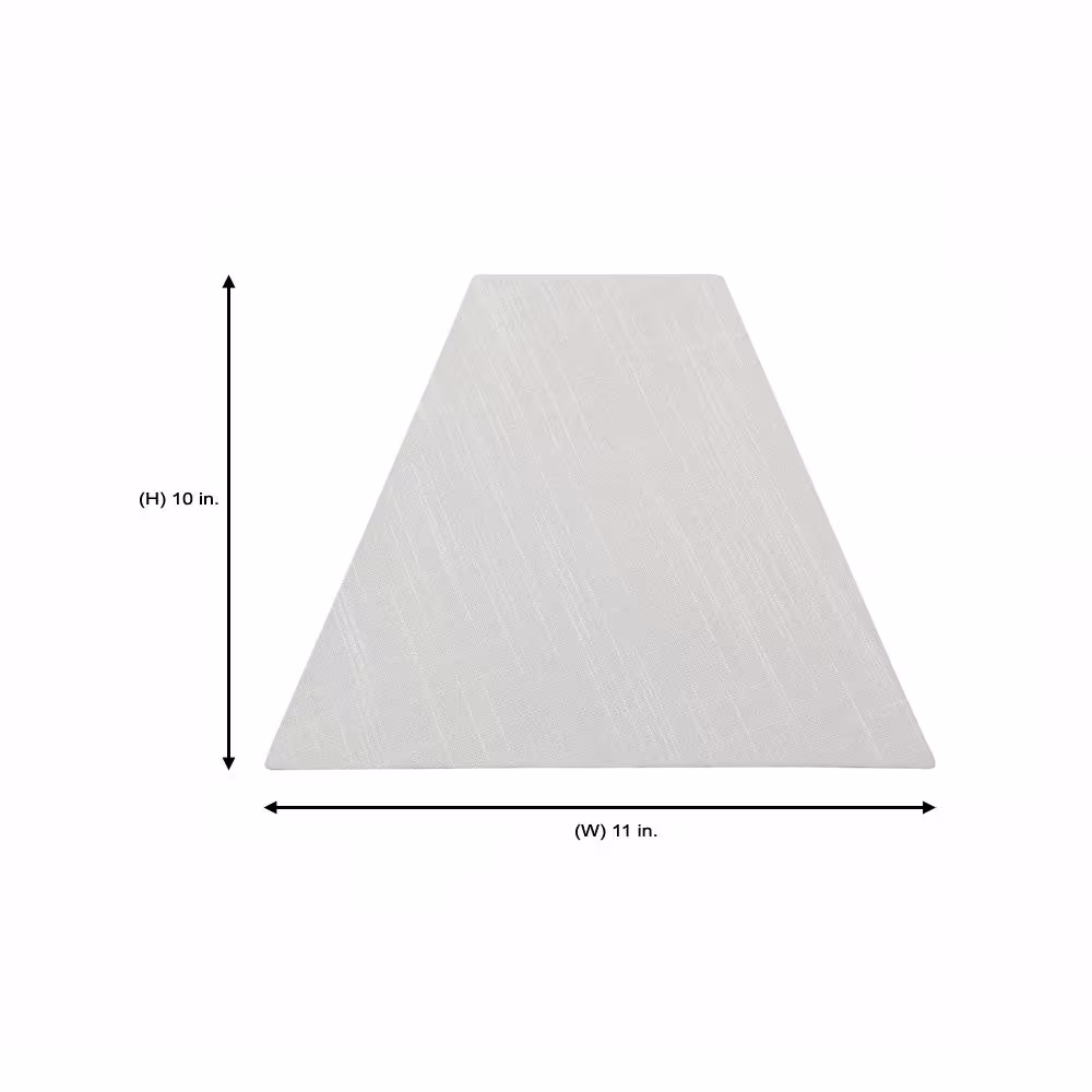 Hampton Bay Mix and Match 11 in. L x 10 in. H White Linen Square Midsize Lamp Shade