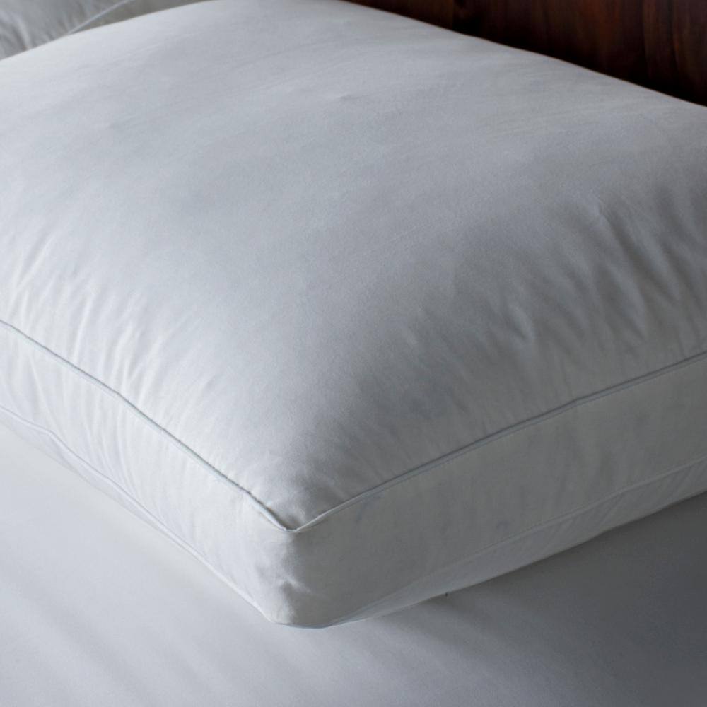 The Company Store Gusseted Feather Side Sleeper Firm Density Duck Down Standard White Pillow
