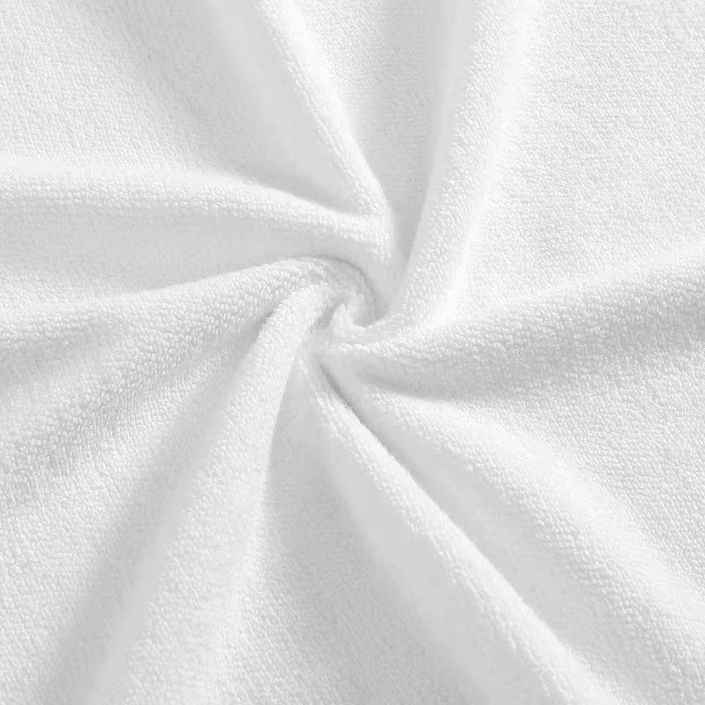 VERA WANG Sculpted Pleat Solid 3-Piece White Cotton Towel Set