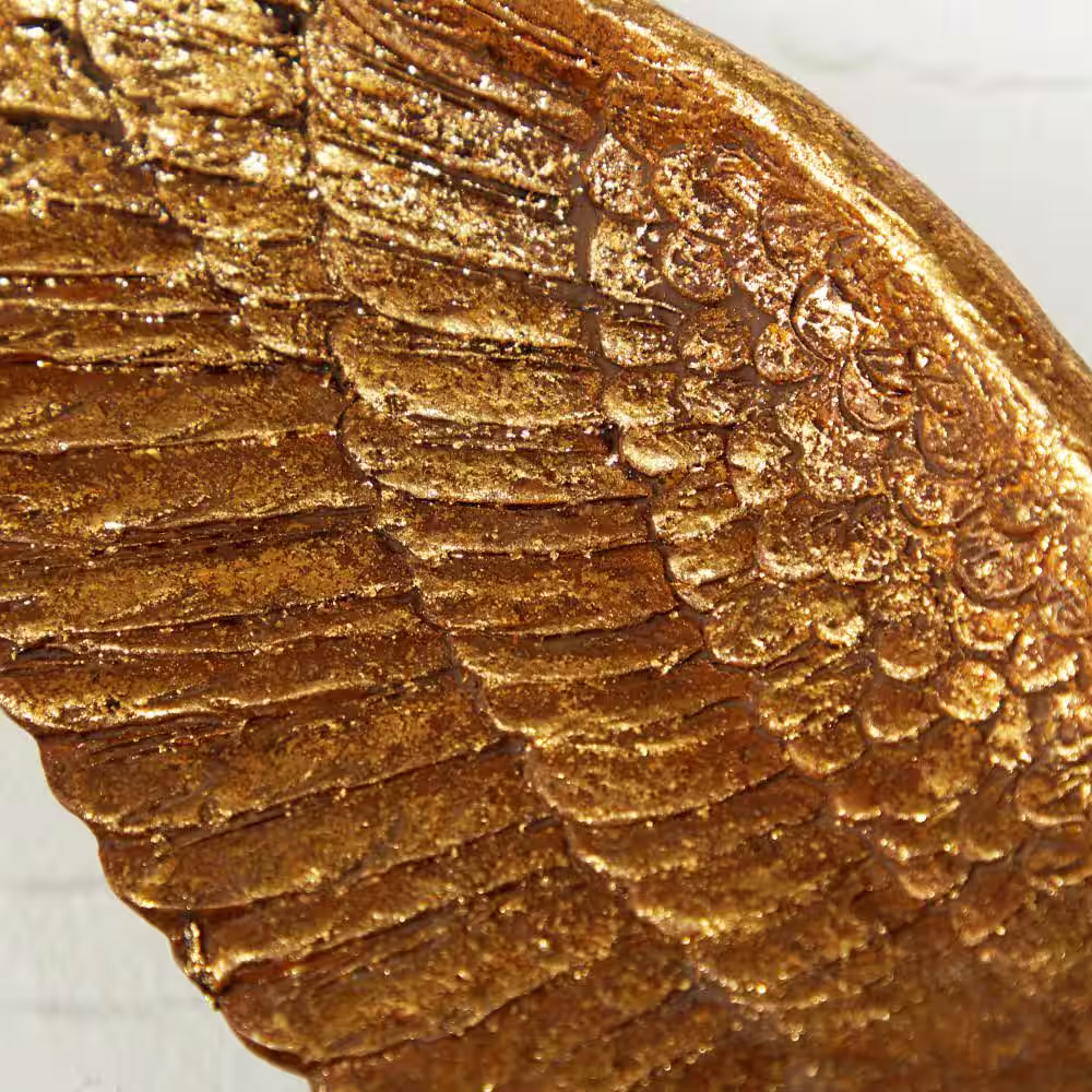 Litton Lane Resin Gold Metallic 3D Sculpted Floating Bird Wall Decor (Set of 3)