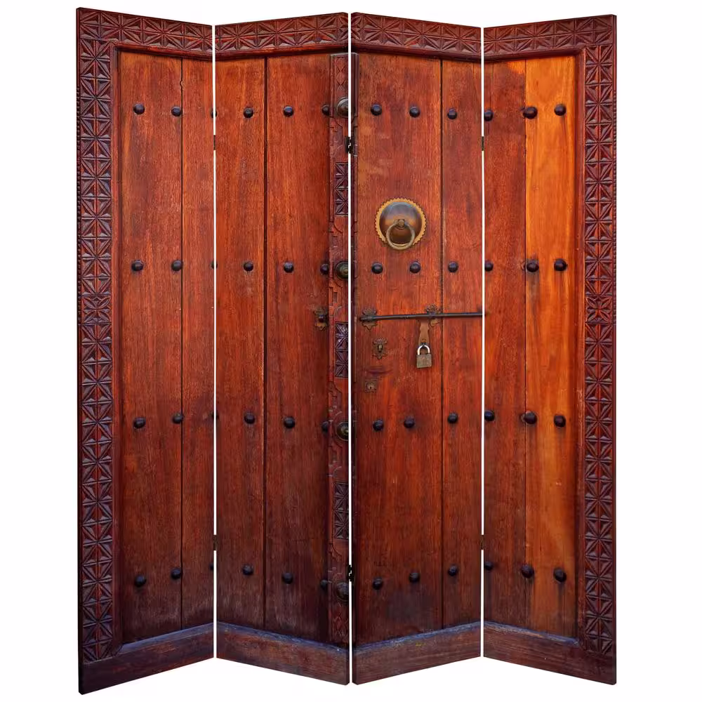 Oriental Furniture 6 ft. Printed 4-Panel Room Divider