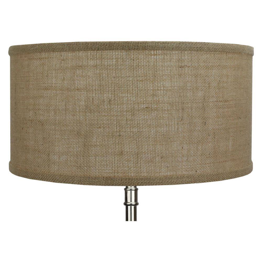 FenchelShades.com Fenchel Shades 14 in. Top Diameter x 14 in. Bottom Diameter x 7 in. Height, Drum Lamp Shade - Burlap Natural