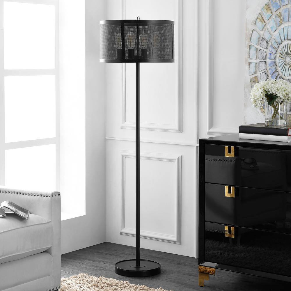 SAFAVIEH Vela 61.5 in. Black Floor Lamp