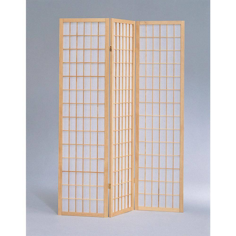 ORE International Natural 3-Panel Room Divider