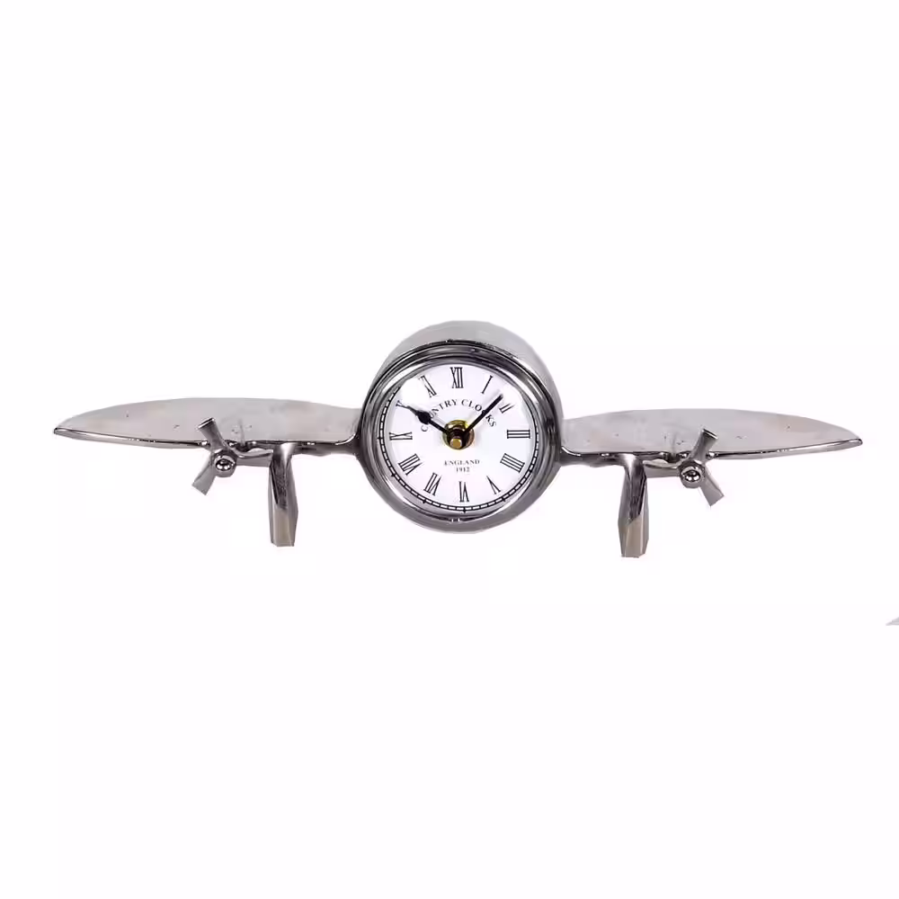 HomeRoots Dahlia Abstract Aeroplane Table Clock