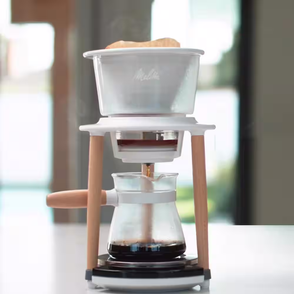 Melitta Senz V 2-Cup Pour-Over White Coffee Maker