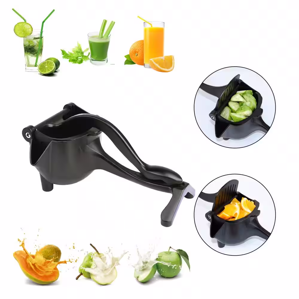 None Black Manual Juicer Hand Press Lemon Squeezer Heavy Duty Juice Metal Aluminum Alloy Squeezer