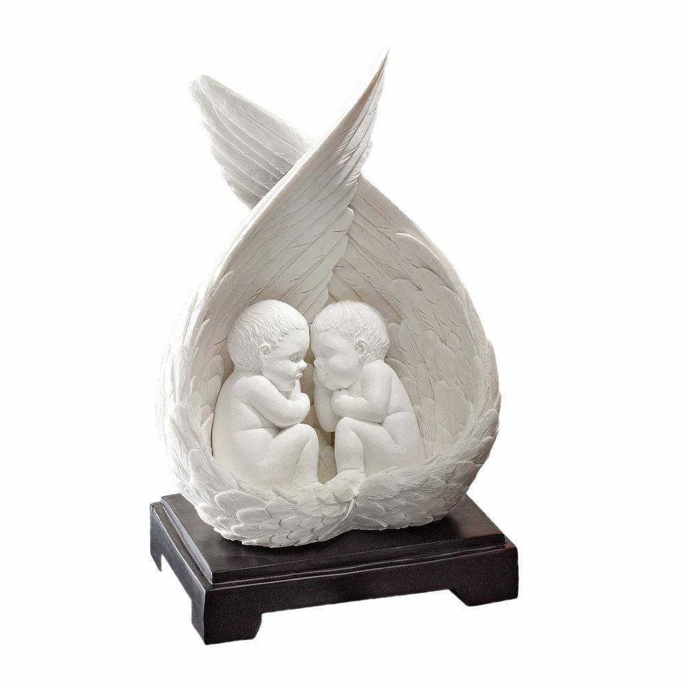 Design Toscano 9.5 in. H Precious Slumber Baby Angel Bonded Marble Tabletop Statue