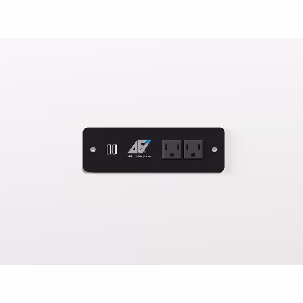 AFI Hamilton Full White Murphy Bed Chest with Memory Foam Folding Mattress Built-in Charging Station and Storage Drawer