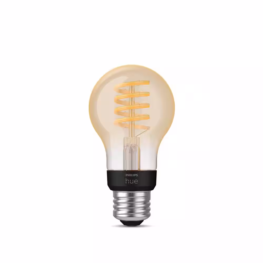 Philips Hue 40-Watt Equivalent A19 Smart LED Vintage Edison Tuneable White Light Bulb with Bluetooth (1-Pack)