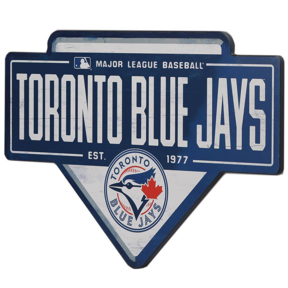 Open Road Brands Toronto Blue Jays MDF Base Wooden Wall Art