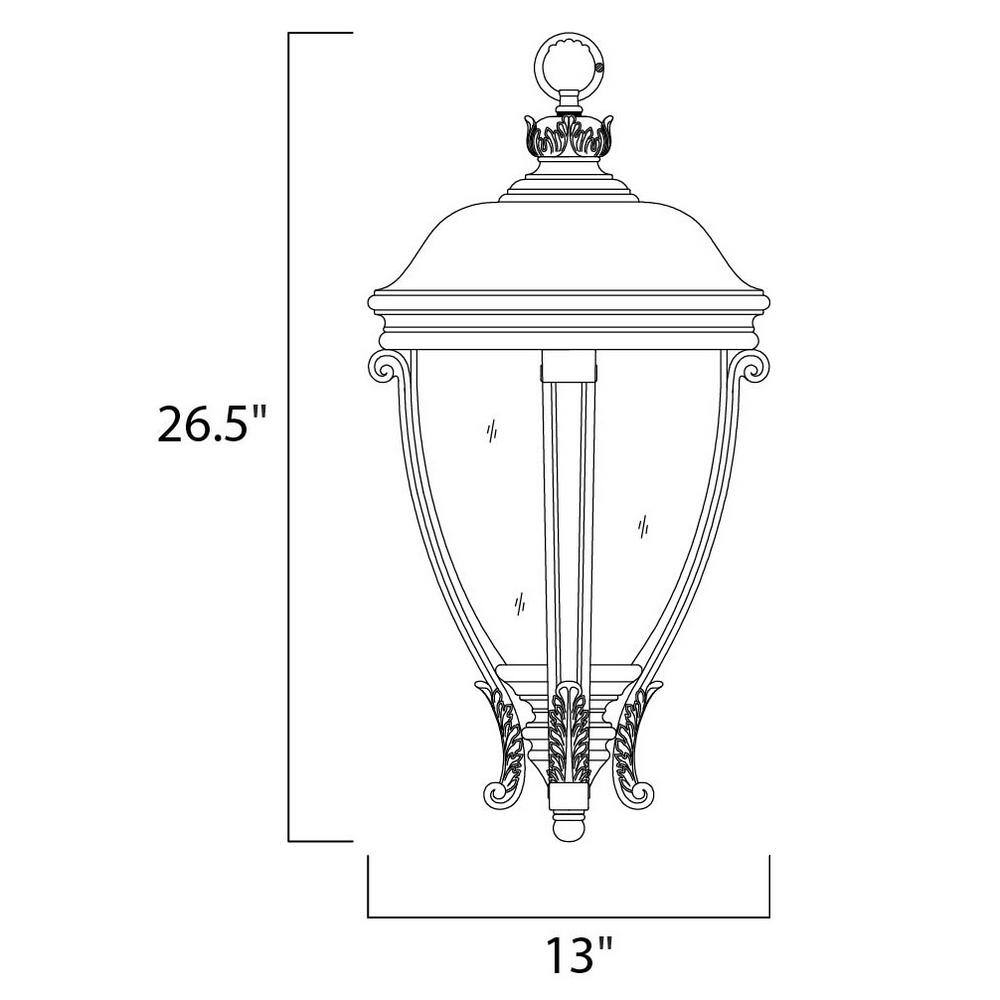Maxim Lighting Camden VX 3-Light Golden Bronze Outdoor Hanging Lantern