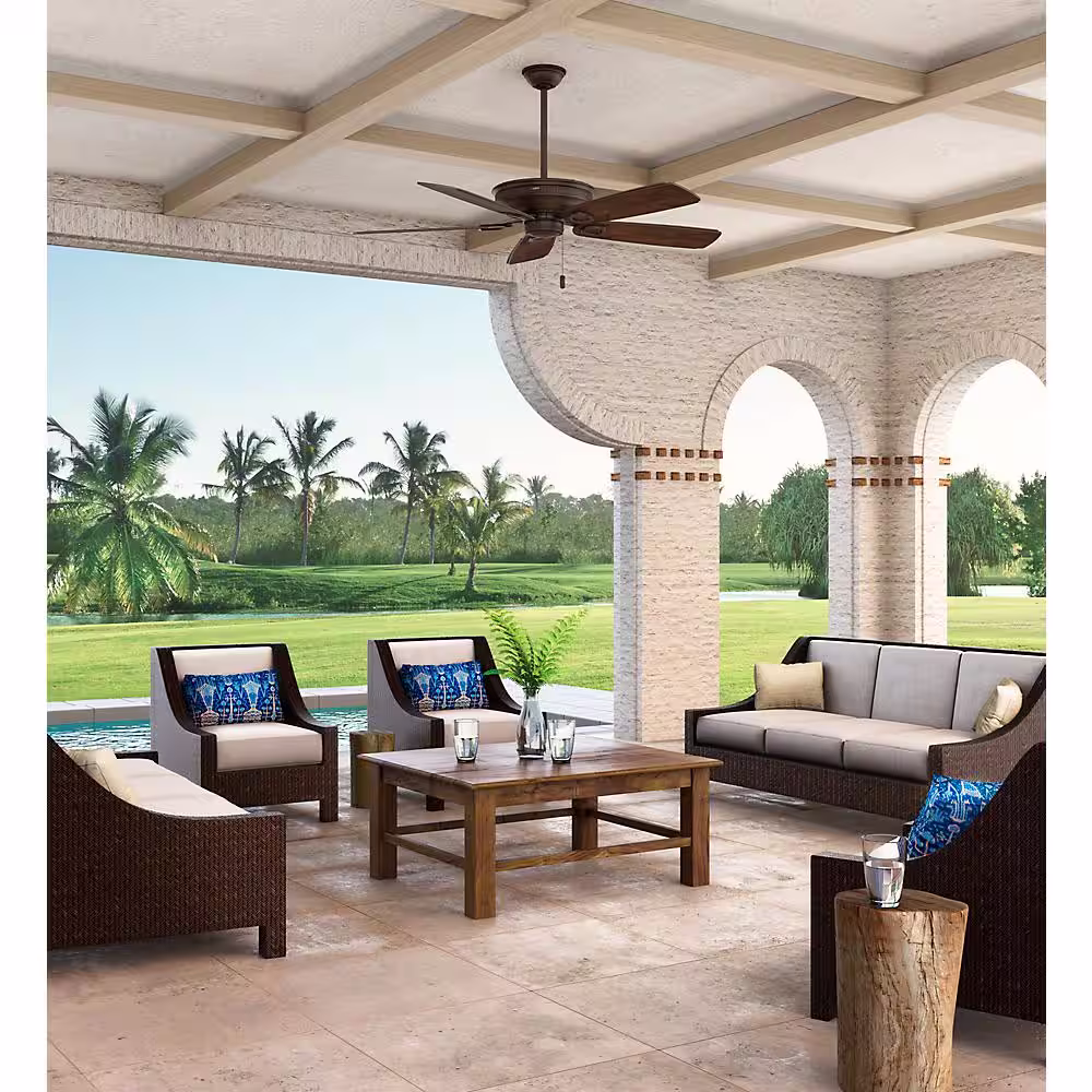 Casablanca Heritage 60 in. Indoor/Outdoor Brushed Cocoa Bronze Ceiling Fan