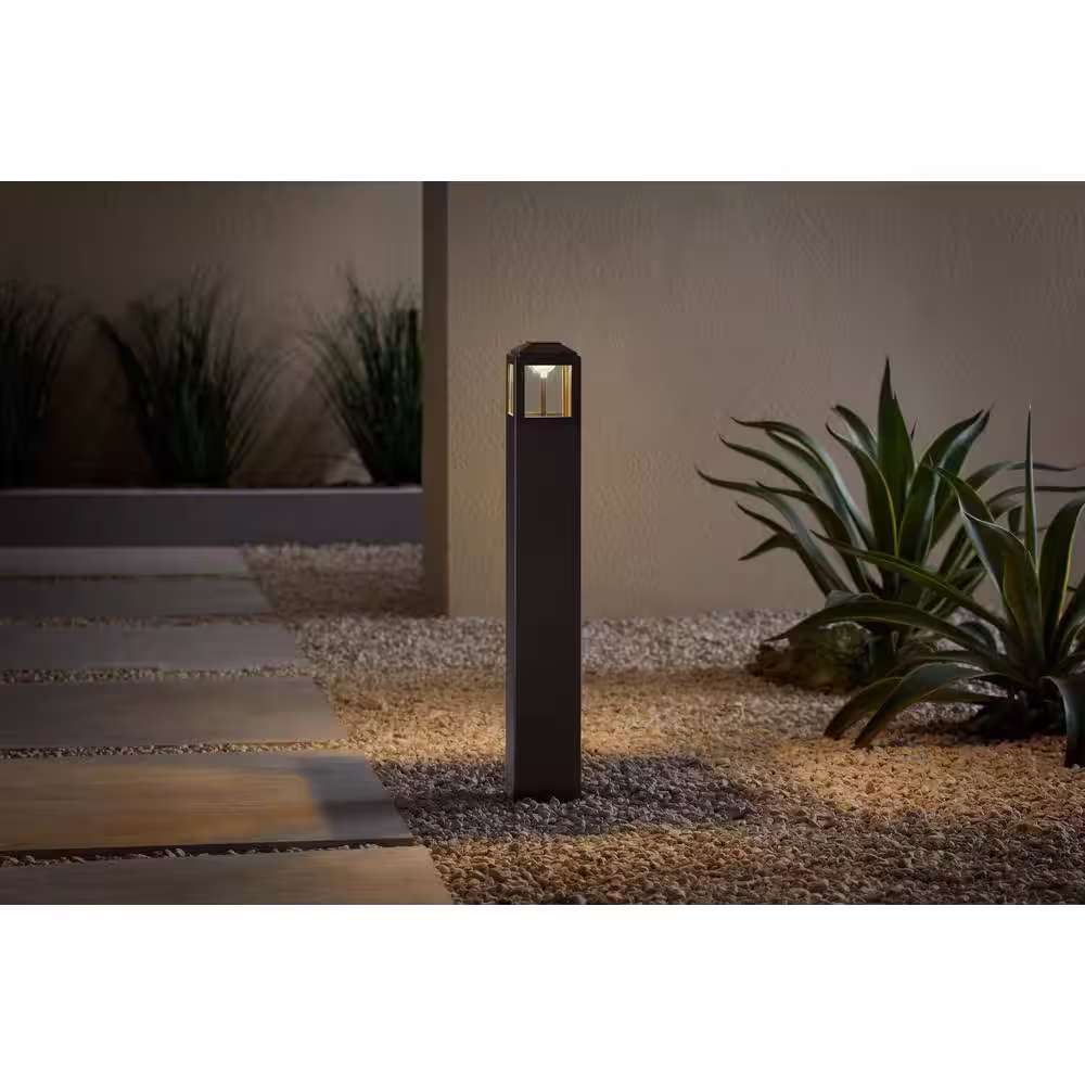Home Decorators Collection Havenridge 20 in. 25-Watt Equivalent Low Voltage Espresso Bronze Integrated LED Outdoor Bollard Light
