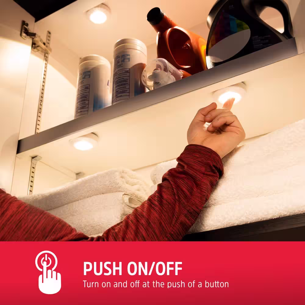 Energizer Battery Operated LED Color-Changing Puck Night Light (2-Pack)