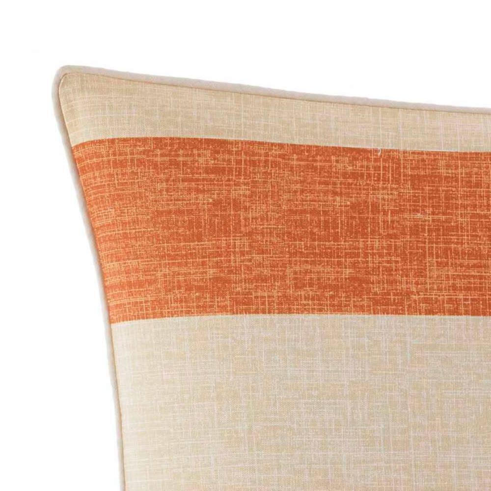 Tommy Bahama Palmiers Orange Striped Cotton 18 in. x 18 in. Throw Pillow