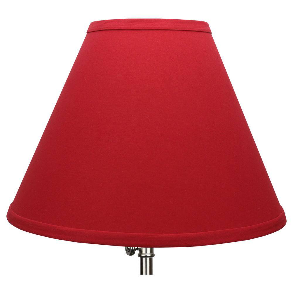 FenchelShades.com Fenchel Shades 12 in. Width x 8.25 in. Height Rich Red/Nickel Finish Empire Lamp Shade