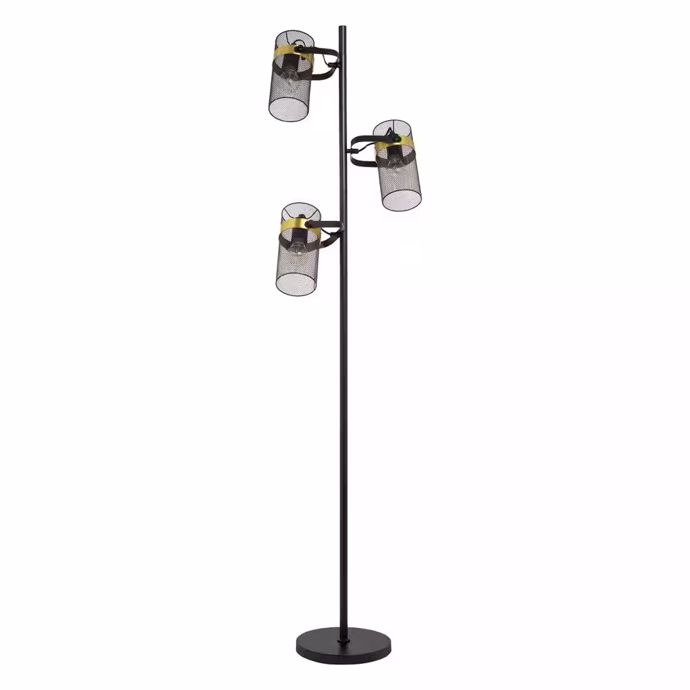 River of Goods Ferdinand 67.25 in. Black Candlestick Floor Lamp with Adjustable Lamp Heads