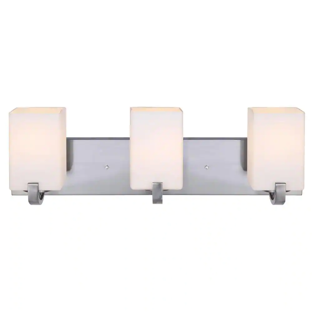 CANARM Palmer 3-Light Brushed Nickel Bath Light