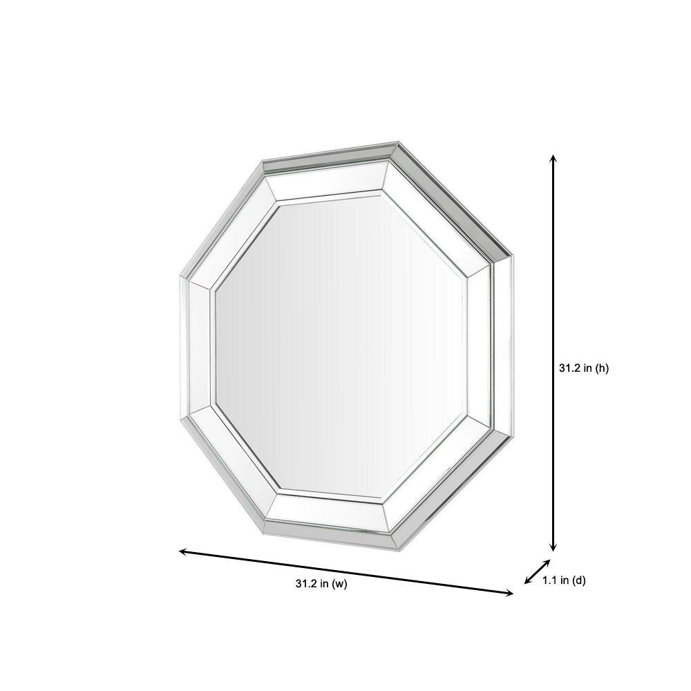 Home Decorators Collection Medium Octagonal Silver Beveled Glass Classic Accent Mirror (31 in. H x 31 in. W)