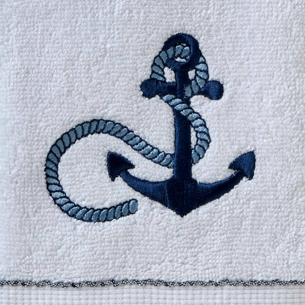 SKL Home Sea Drift 2 Piece Hand Towel Set, white, cotton