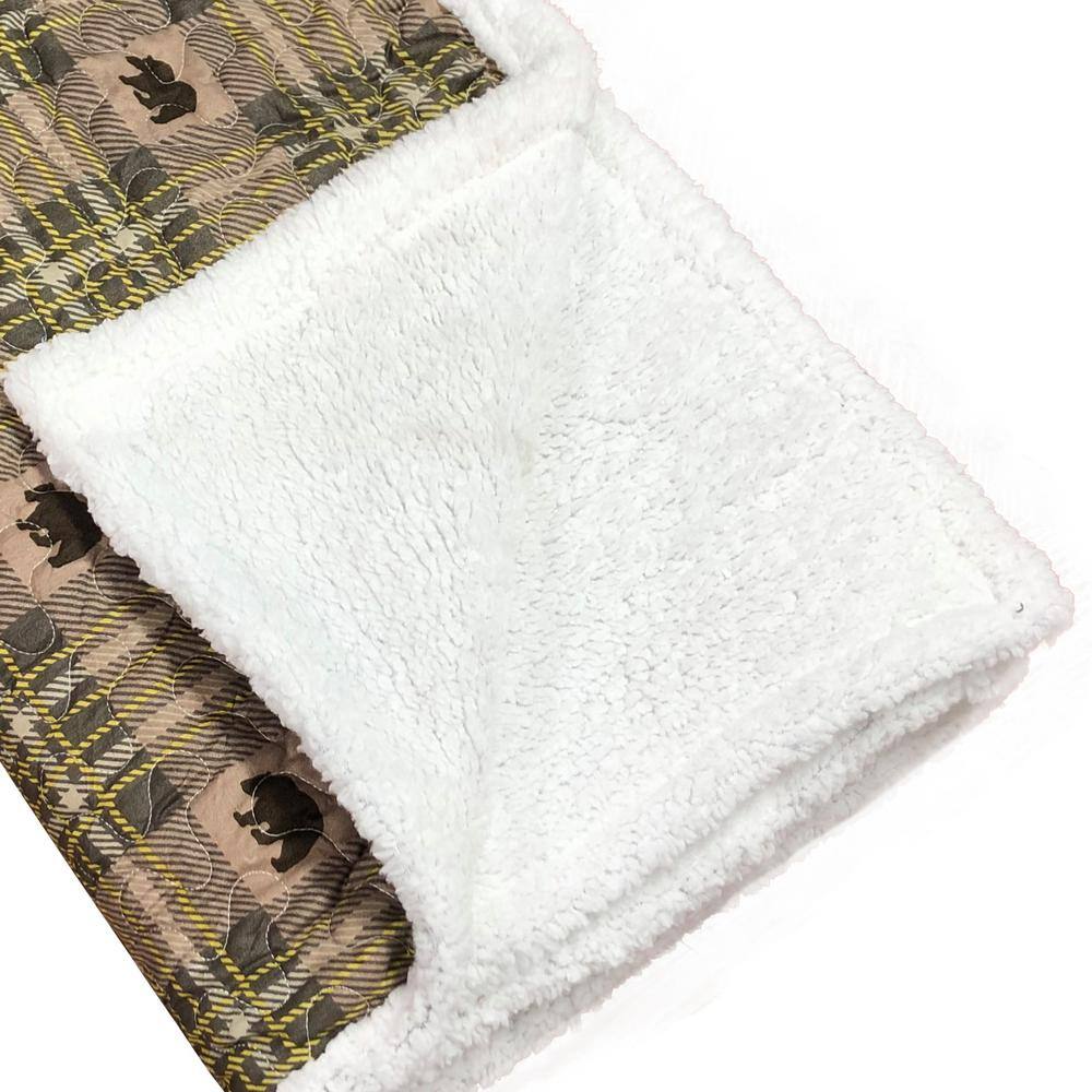 Harper Lane Arbor Sherpa Brown Throw Blanket 50 x 60 inches