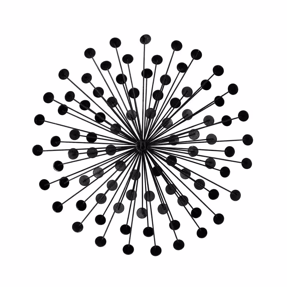 Stratton Home Decor 24 in. Silver Acrylic Burst Wall Decor