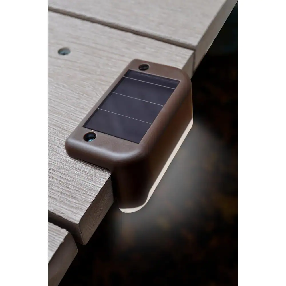 MAXSA Solar Brown Powered LED Deck Light (4-pack)