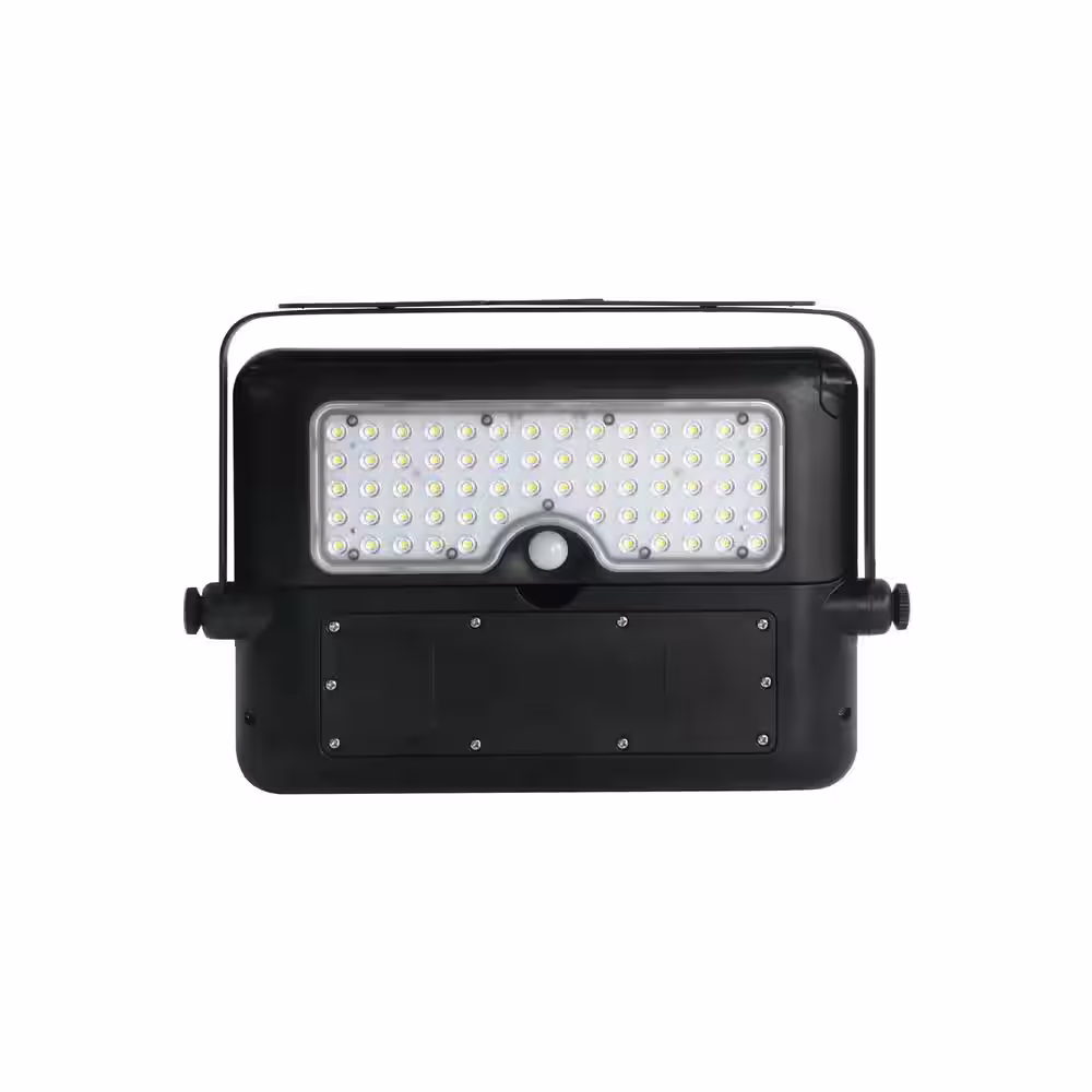 eLEDing 10-Watt 1150 Lumens 160-Degree Black PIR Activated Outdoor Integrated LED 5-in-1 Flood Light Garage Yard Deck Path Camp