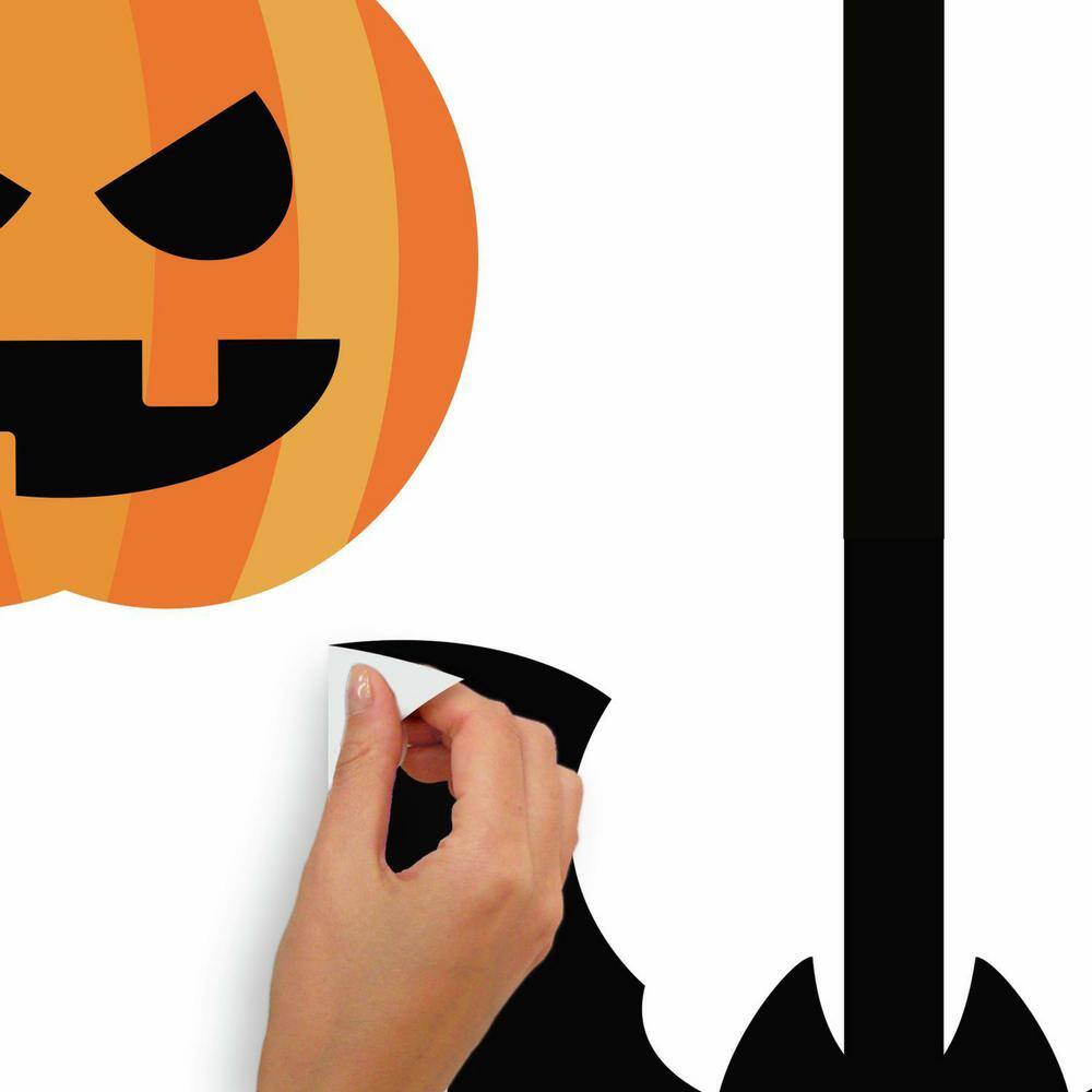 RoomMates Orange Halloween Glow in the Dark Peel and Stick Giant Wall Decals