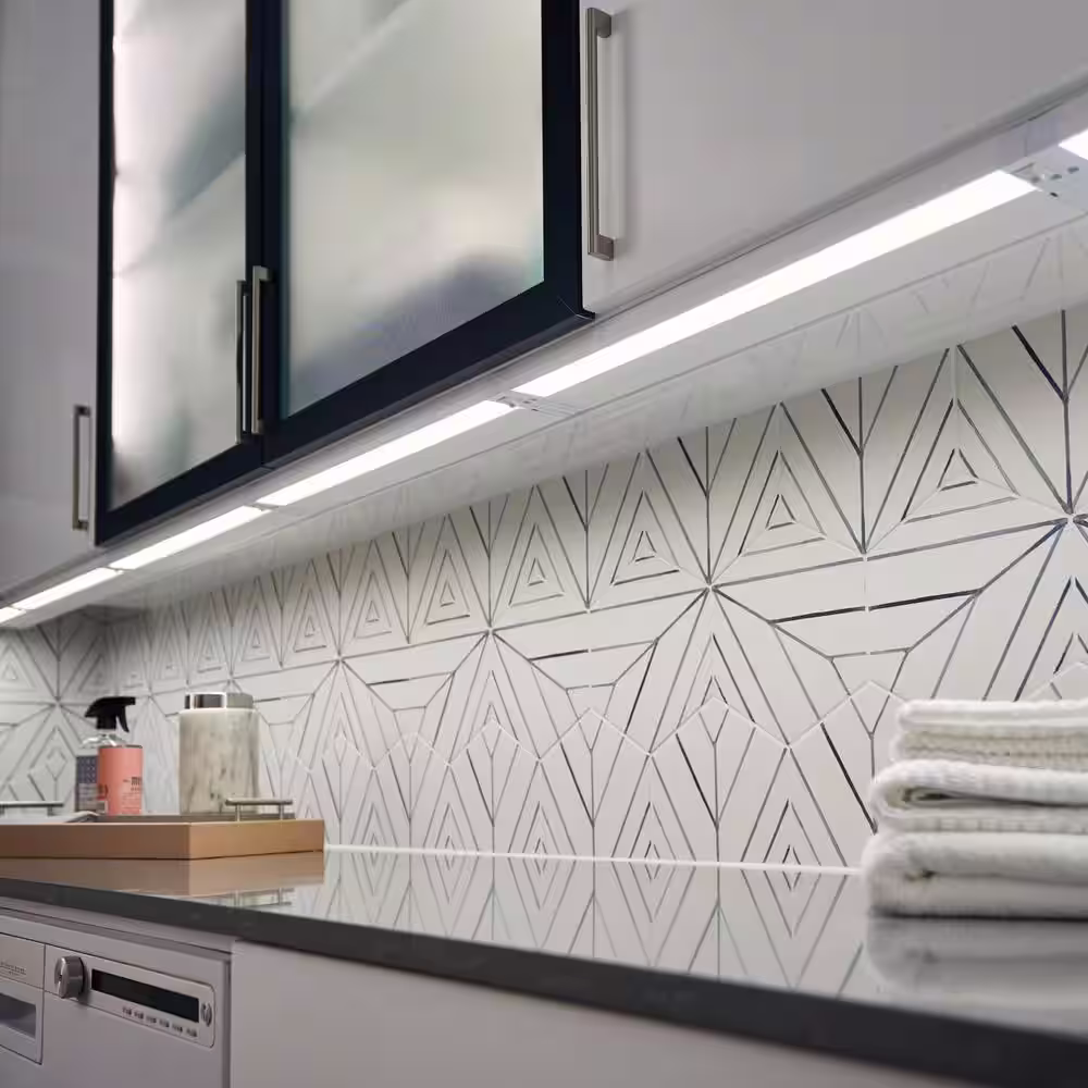 KICHLER 4U Series 22 in. 3000K LED Textured White Under Cabinet Light with Frosted Diffuser