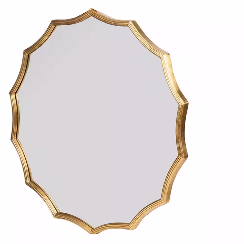 A & B Home 40 in. x 40 in. Modern Round Framed Decorative Mirror