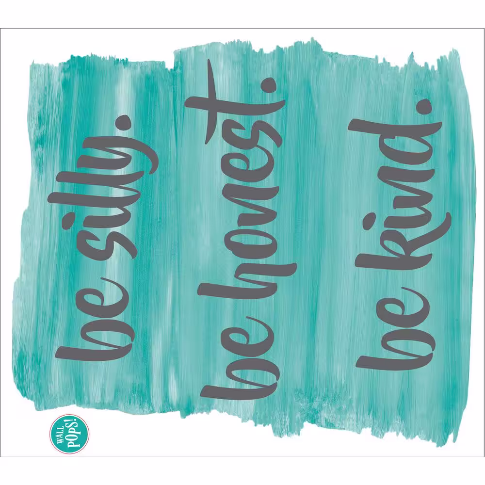 WallPops Blue Be Silly, Honest and Kind Wall Quote